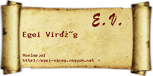Egei Virág névjegykártya