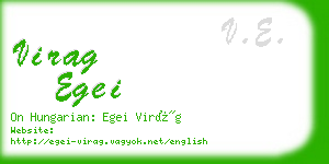 virag egei business card